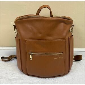 Fawn Design The Original Convertible Diaper Bag Brown Faux Leather
